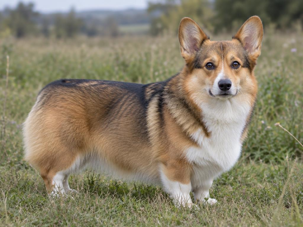 Corgi de manto sable con puntas oscuras